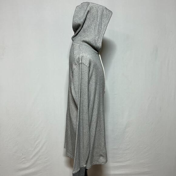 Billabong Hoodie Mens XL Gray Pullover Waffle Knit Thermal Sweatshirt - Picture 6 of 12